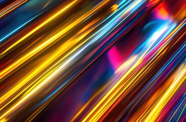 Poster - Vibrant abstract patterns with dynamic flashes of color and light in a kaleidoscopic arrangement