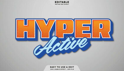 Poster - hyper active editable text effect template