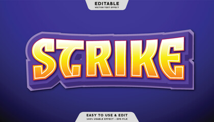 Poster - strike editable text effect template