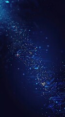 Poster - Colorful abstract design with sparkling elements and deep blue tones in an artistic display of light and forms