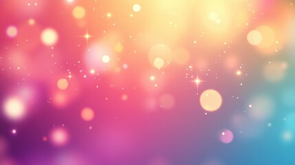 Poster - Colorful bokeh background with soft gradient lights, glowing particles, and dreamy abstract blur
