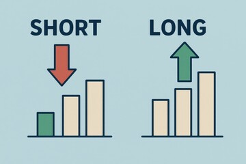 Poster - Bull and Bear Market Concepts Illustrated in Simple Graphs