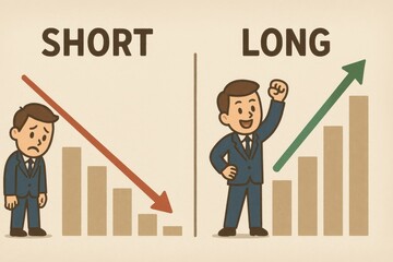 Poster - Contrast Between Short and Long Trends in Business Growth Illustration