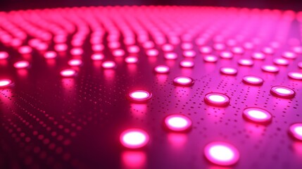 Aufkleber - Illuminating Dots: A mesmerizing display of radiant, magenta-colored dots form an abstract pattern, hinting at advanced technology and innovation.