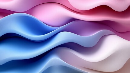 Aufkleber - Abstract Fluid Design: A mesmerizing, swirling composition of layered, pastel-colored fluid shapes, creating a sense of gentle movement and captivating aesthetic appeal.