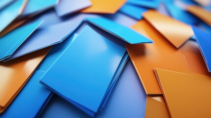 Poster - Folders abstract background illustration - 3d rendering
