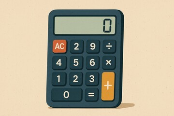 Poster - Simple Calculator Design with Clean Lines and Bold Colors