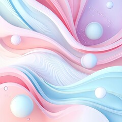 Aufkleber - Abstract pastel swirls and spheres
