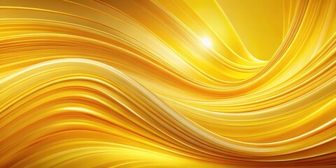 Wall Mural - Swirling wave-like patterns in a bright yellow abstract background, evoking a sense of energy and movement , colorful