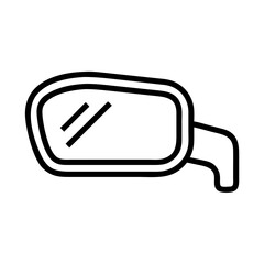 Poster - A black and white graphic presents a car side object with two lines inside the rectangular shape