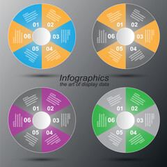 Leinwandbilder - Collection infographic template for modern data visualization and ranking and statistics.
