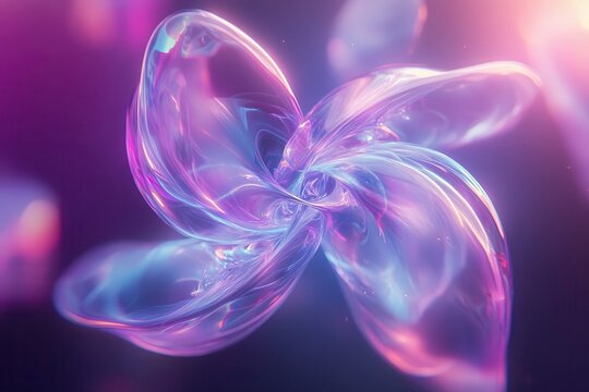Light haze effect from holographic twist stream background