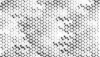Aufkleber - black and white abstract geometric pattern with halftone effect for sporty background and jersey des