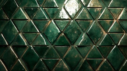Aufkleber - Geometric Pattern: A mesmerizing visual of a tessellated pattern. Gleaming tiles, artfully arranged in a dynamic design, showcasing the beauty of structure.
