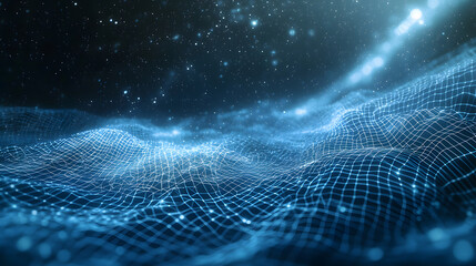 Poster - Augmented reality without devices visualized digital wallpaper starry environment futuristic concept
