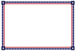 © SharminAkter - USA flag theme style rectangle border or frame for document, invitation, or decorative uses for 4th July and patriotic celebrations