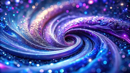 Aufkleber - Abstract Cosmic Swirl of Glittering Hues A Dynamic Visual Representation of Celestial Energy and Radiant Light