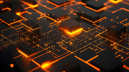 Poster - Dynamic cloud computing visualization wallpaper technology hub digital artwork abstract environment futuristic viewpoint