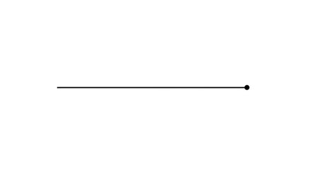 Simple Line with a Dot on a White Background for Minimalist Design