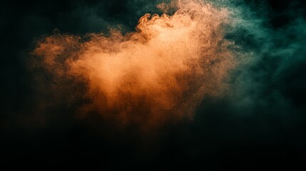 Aufkleber - Abstract smoke clouds: Abstract illustration capturing the captivating dance of colored smoke, with its vivid hues and dynamic swirls against a dark backdrop. A sensory exploration of art.