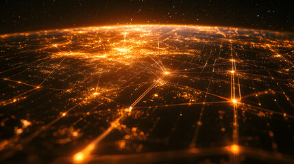 Poster - Interstellar communication wallpaper space technology global network digital environment high-tech viewpoint