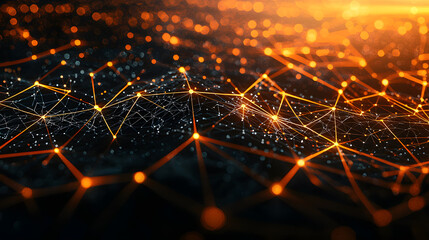Poster - Quantum computing and multidimensional data visualization wallpaper technology landscape digital art environment futuristic viewpoint