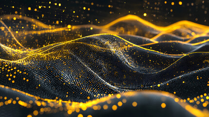 Poster - Quantum computing visualized multidimensional data wallpaper abstract environment digital artwork stunning viewpoint