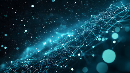 Poster - Digital systems visualization futuristic landscape abstract wallpaper tech environment wide-angle view sustainable concept