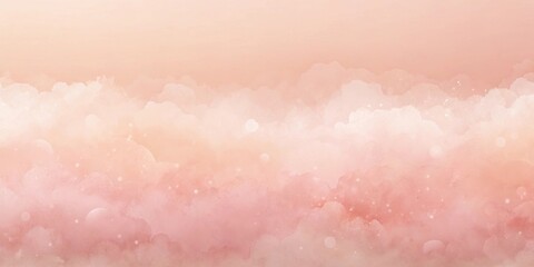 Leinwandbilder - Dreamy Pink and Peach Cloudscape with Subtle Sparkle A Serene Background Image
