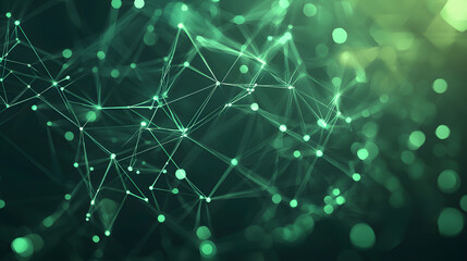 Poster - Dynamic green digital systems wallpaper visualized sustainable tech action in abstract style