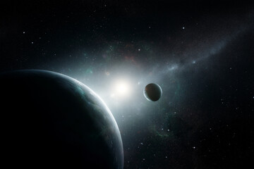 Wall Mural - Planets in space