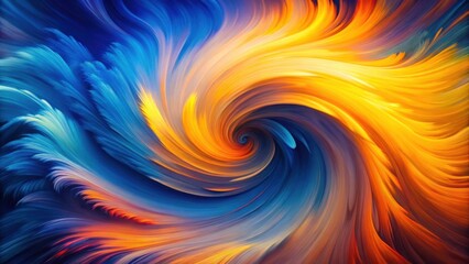 Leinwandbilder - Abstract Swirling Vortex of Vivid Hues and Dynamic Energy, Representing a Kaleidoscopic Fusion of Opposing Forces