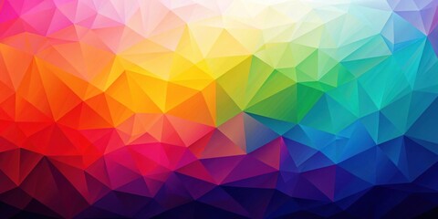 Poster - Vibrant Spectrum of Geometric Polygons A Colorful Abstract Background Image