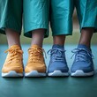© SnapPik - Diverse Group of People on Colorful Tennis Court