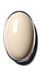 Poster - Smooth cream swatch captures subtle elegance on a pristine white backdrop