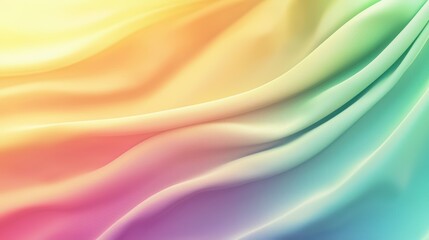 Poster - Colorful Silk Texture with Soft Waves and Gentle Gradients