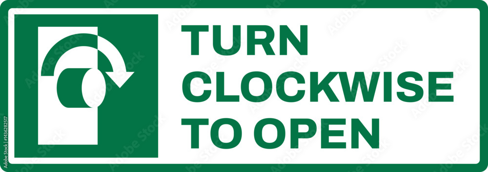 Clockwise Signage emergency and first aid safety signs v2 uppercase text_turn clockwise ...