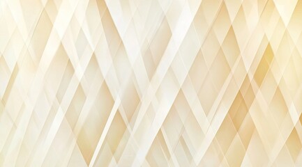 Poster - Abstract geometric background with overlapping rhombus shapes in a soft beige and white color palette