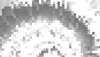 Poster - black and white abstract geometric pattern with halftone effect for sporty and modern background. ve