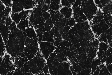 Poster - Dark, cracked stone texture.  Detailed, high-contrast, black and white pattern of fractured stone