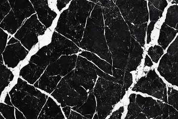 Poster - Black and white marble texture
