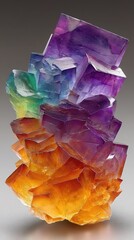 Poster - Exploring the vibrant beauty of colorful crystals found in nature