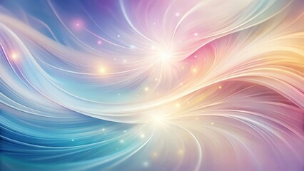 Aufkleber - Serene Pastel Swirls An Abstract Design Featuring Intertwined, Radiant Curves and Glimmering Lights