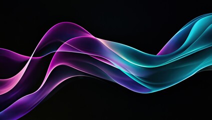 Poster - Abstract flowing lines in vibrant colors