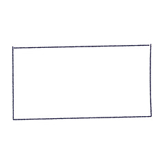 Poster - Hand drawn rectangular frame with rough brush strokes, sketchy pencil and marker border, scribbled square box outline. Flat vector illustration isolated on white background.