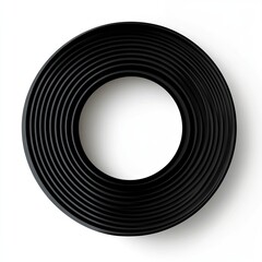 Aufkleber - Abstract black circular band design.  Concentric rings form a hollow circle