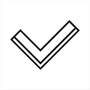 Notification Check Mark Color  Flat Line Icons 