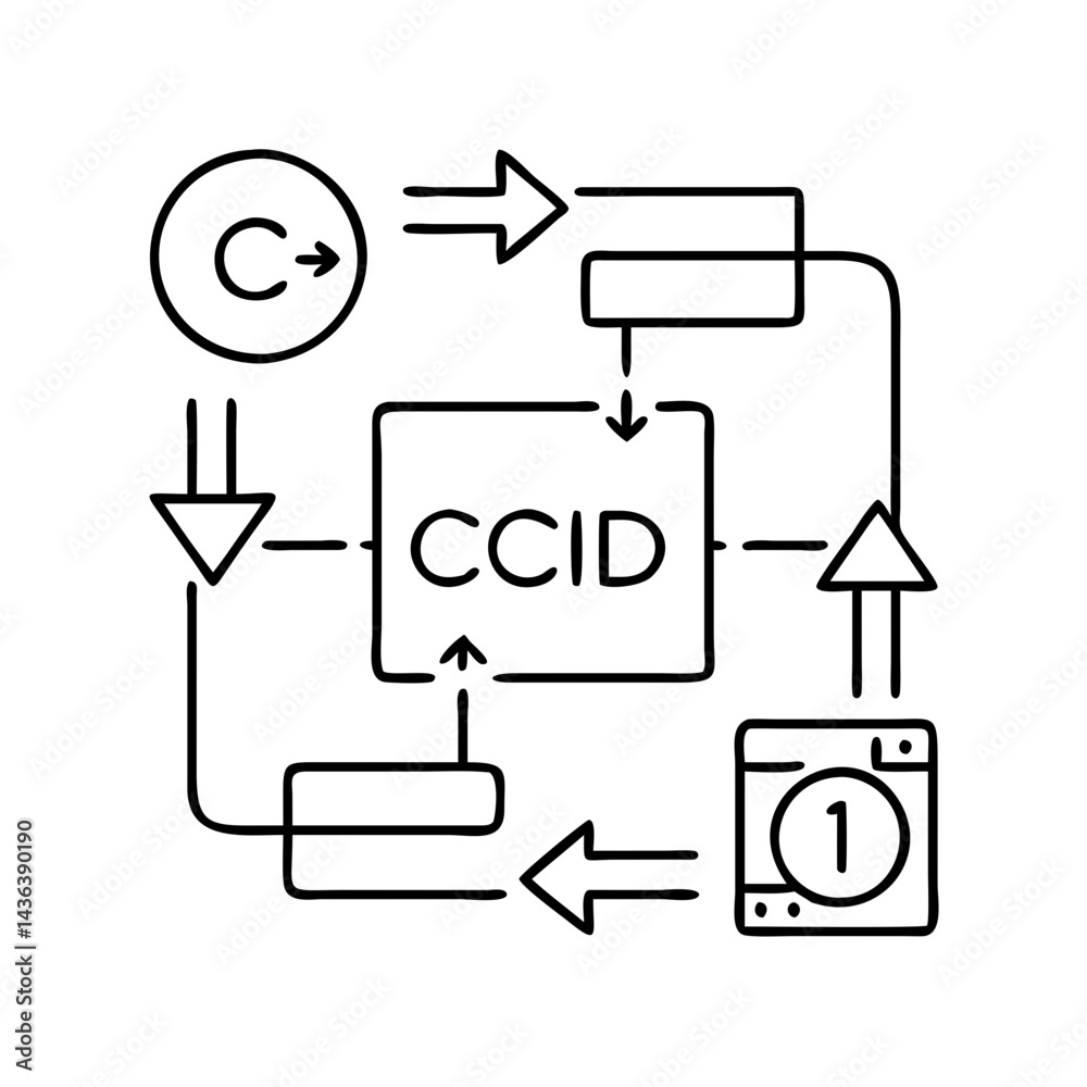 ci cd pipeline icon, ci cd pipeline line art - simple line art of ci cd ...