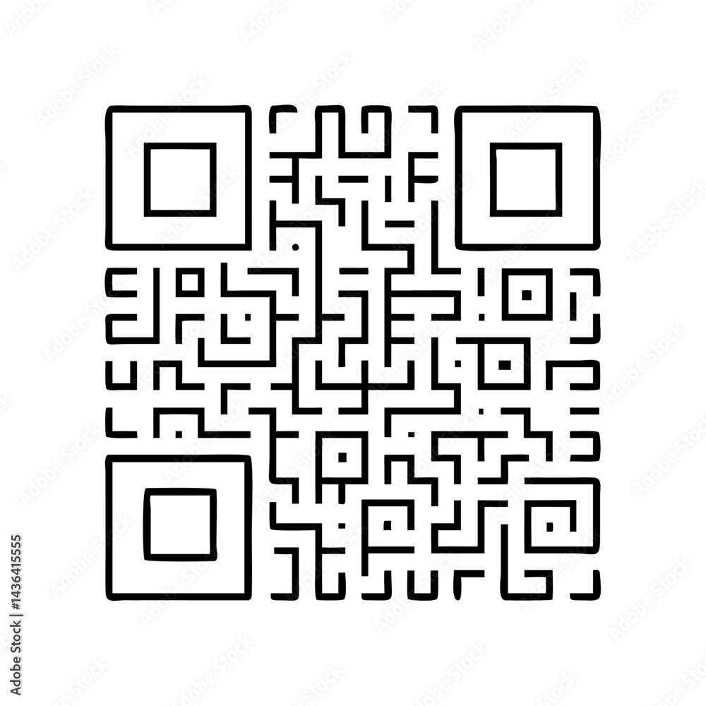 [BAE] å_qr code icon, qr code line art - simple line art of qr code ...