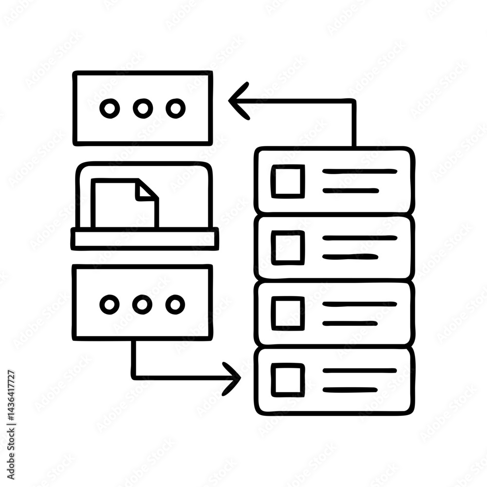 repository icon, repository line art - simple line art of repository ...